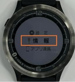 「情報」をタップ