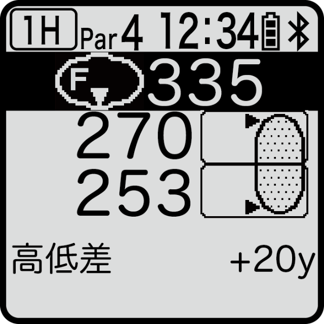 通常表示 フロント、バンカー