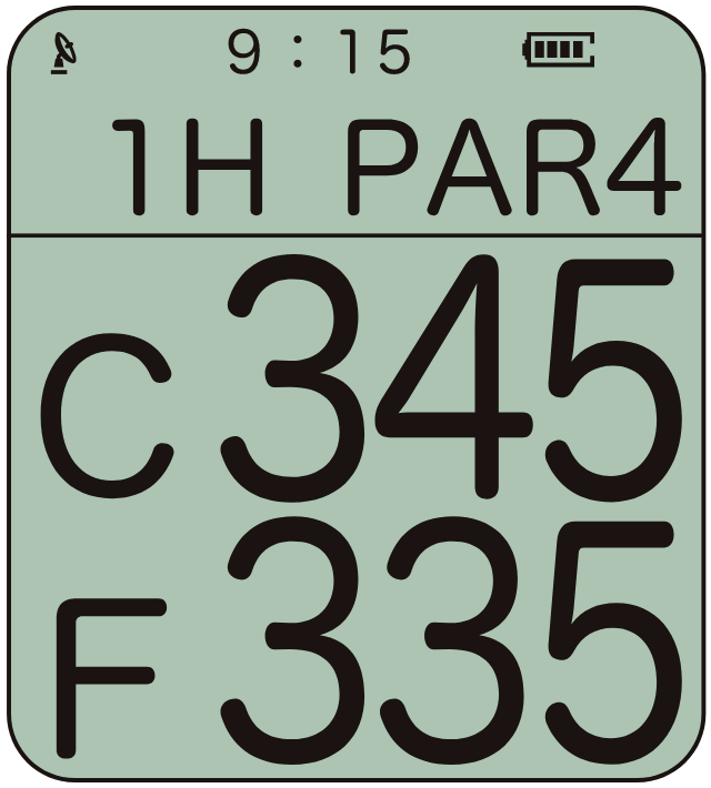 センター345y フロント335y