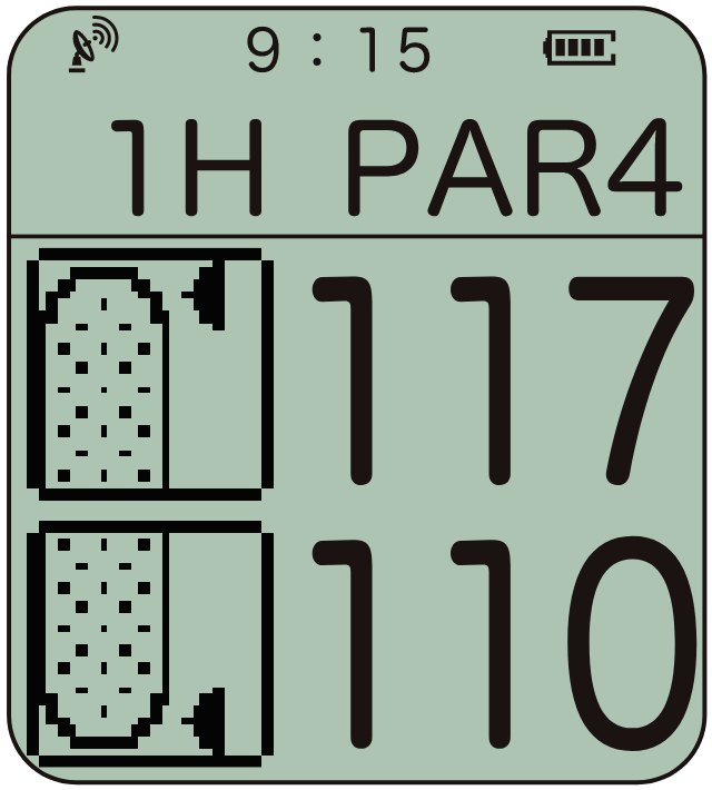 左バンカー 奥117y・手前110y