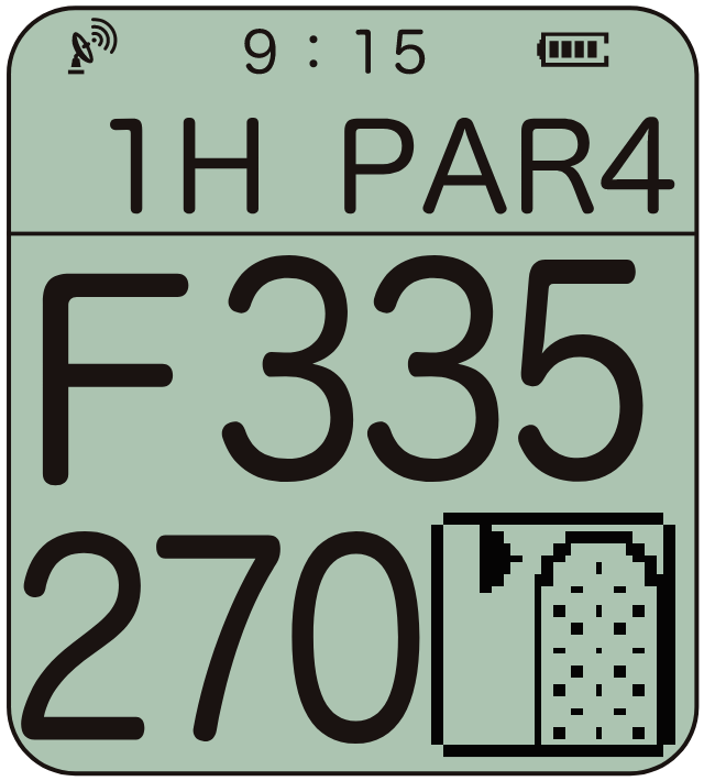 フロント335y 右バンカー270y