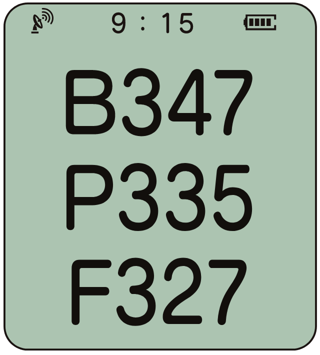 B・P・F表示